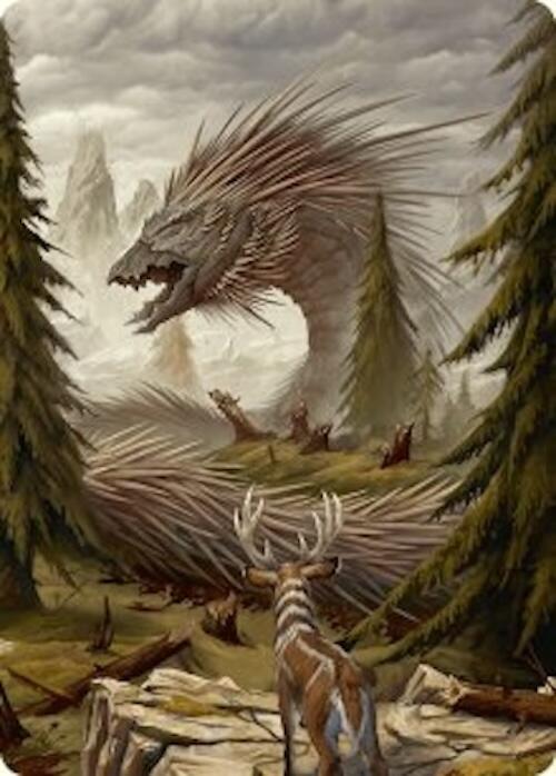 Quilled Greatwurm Art Card (44/54) [Foundations Art Series] | Enigma On Main