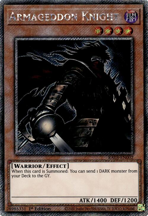 Armageddon Knight (Platinum Secret Rare) [RA03-EN002] Platinum Secret Rare | Enigma On Main