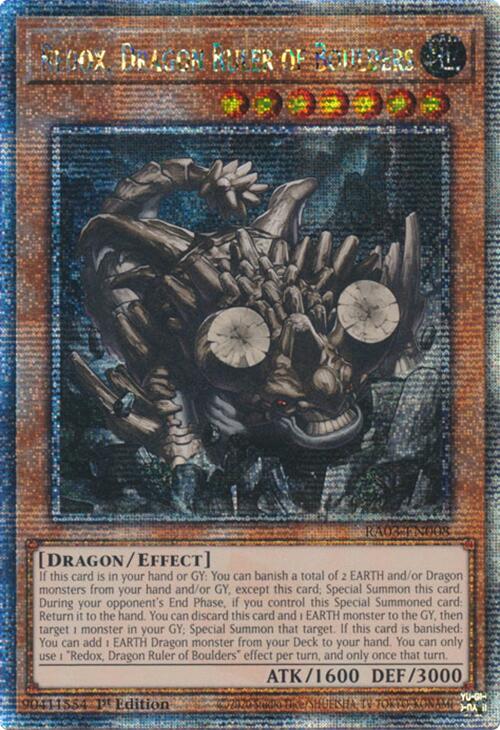Redox, Dragon Ruler of Boulders (Quarter Century Secret Rare) [RA03-EN008] Quarter Century Secret Rare | Enigma On Main