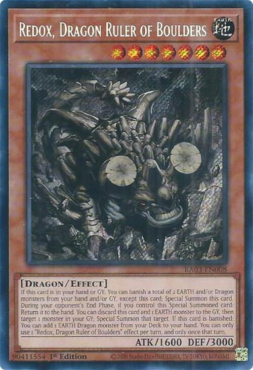 Redox, Dragon Ruler of Boulders (Secret Rare) [RA03-EN008] Secret Rare | Enigma On Main