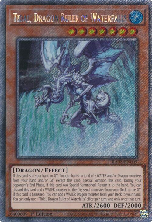 Tidal, Dragon Ruler of Waterfalls (Platinum Secret Rare) [RA03-EN009] Platinum Secret Rare | Enigma On Main