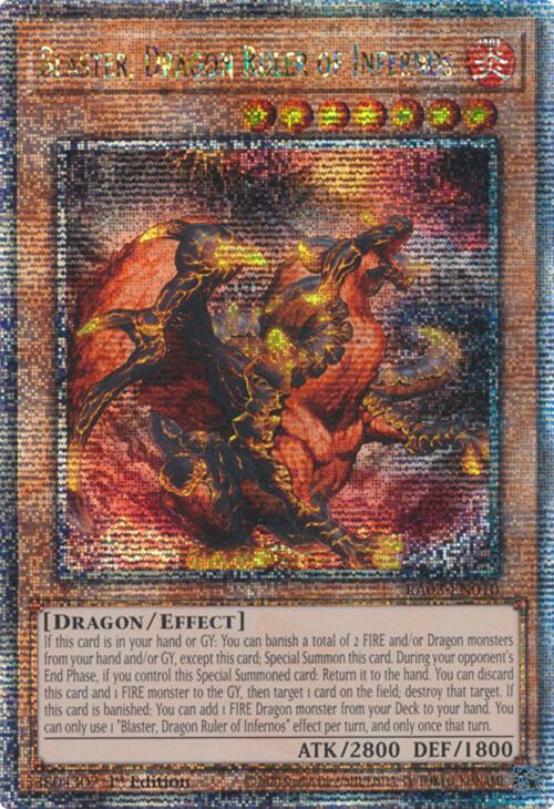 Blaster, Dragon Ruler of Infernos (Quarter Century Secret Rare) [RA03-EN010] Quarter Century Secret Rare | Enigma On Main