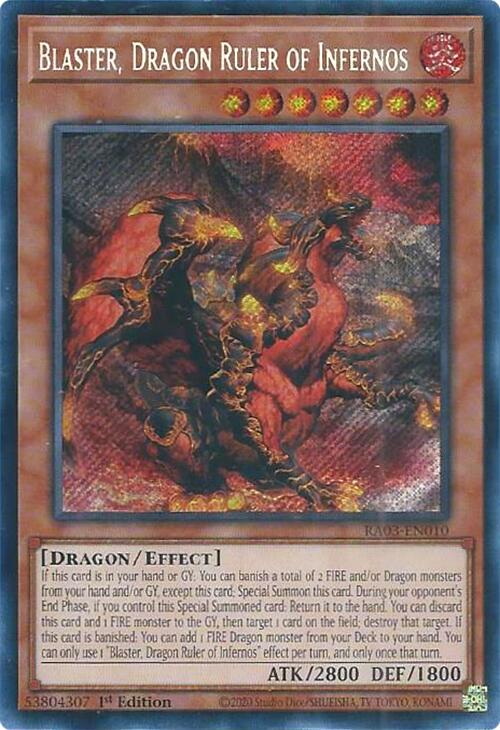 Blaster, Dragon Ruler of Infernos (Secret Rare) [RA03-EN010] Secret Rare | Enigma On Main