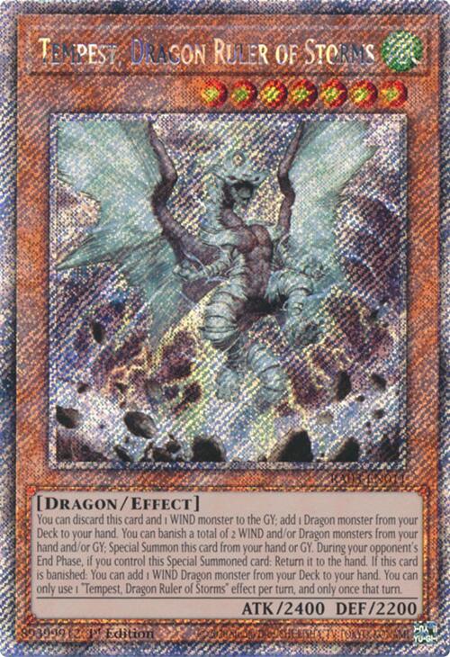 Tempest, Dragon Ruler of Storms (Platinum Secret Rare) [RA03-EN011] Platinum Secret Rare | Enigma On Main