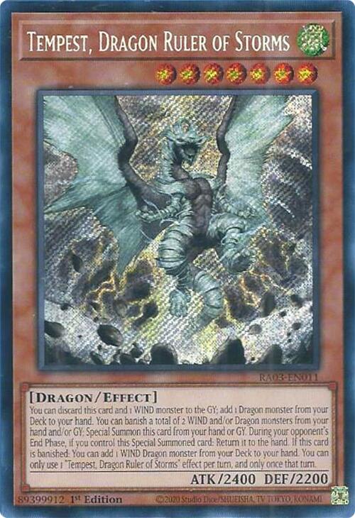 Tempest, Dragon Ruler of Storms (Secret Rare) [RA03-EN011] Secret Rare | Enigma On Main