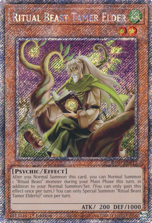 Ritual Beast Tamer Elder (Platinum Secret Rare) [RA03-EN012] Platinum Secret Rare | Enigma On Main