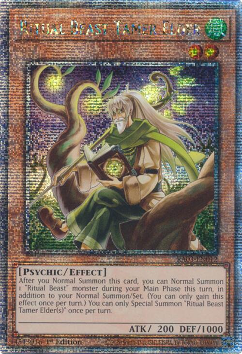 Ritual Beast Tamer Elder (Quarter Century Secret Rare) [RA03-EN012] Quarter Century Secret Rare | Enigma On Main