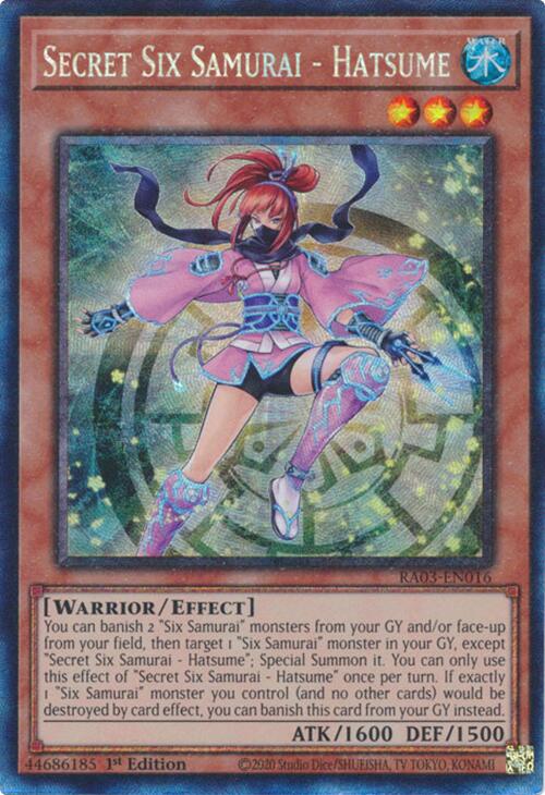 Secret Six Samurai - Hatsume (CR) [RA03-EN016] Prismatic Collector's Rare | Enigma On Main