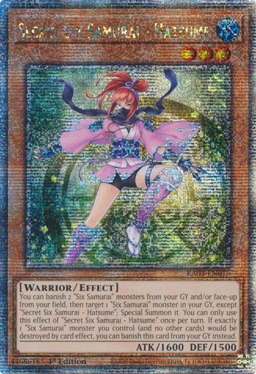 Secret Six Samurai - Hatsume (Quarter Century Secret Rare) [RA03-EN016] Quarter Century Secret Rare | Enigma On Main