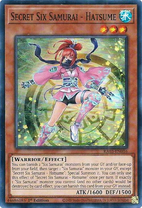 Secret Six Samurai - Hatsume [RA03-EN016] Super Rare | Enigma On Main