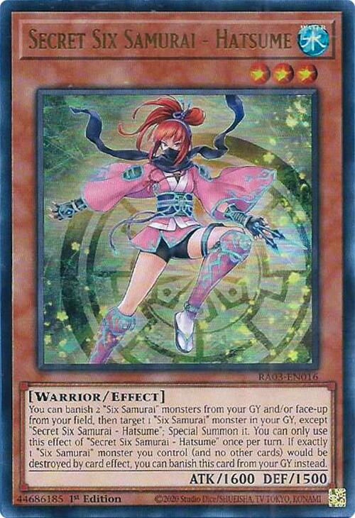 Secret Six Samurai - Hatsume (UR) [RA03-EN016] Ultra Rare | Enigma On Main