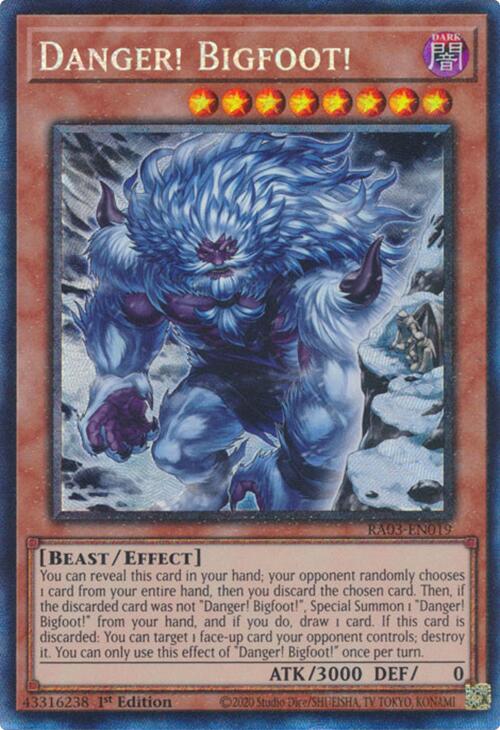 Danger! Bigfoot! (Alternate Art) (CR) [RA03-EN019] Prismatic Collector's Rare | Enigma On Main