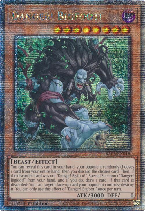 Danger! Bigfoot! (Quarter Century Secret Rare) [RA03-EN019] Quarter Century Secret Rare | Enigma On Main