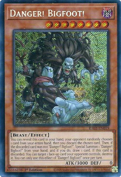 Danger! Bigfoot! (Secret Rare) [RA03-EN019] Secret Rare | Enigma On Main