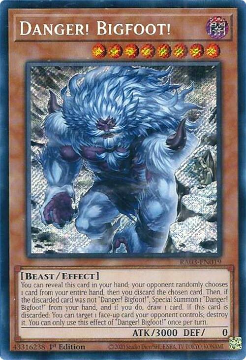 Danger! Bigfoot! (Alternate Art) (Secret Rare) [RA03-EN019] Secret Rare | Enigma On Main