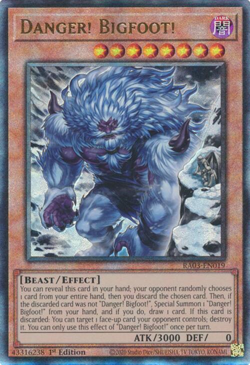 Danger! Bigfoot! (Alternate Art) (UTR) [RA03-EN019] Prismatic Ultimate Rare | Enigma On Main