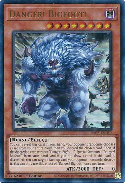 Danger! Bigfoot! (Alternate Art) (UR) [RA03-EN019] Ultra Rare | Enigma On Main