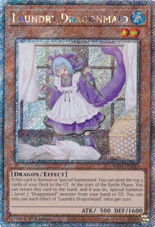 Laundry Dragonmaid (Platinum Secret Rare) [RA03-EN021] Platinum Secret Rare | Enigma On Main