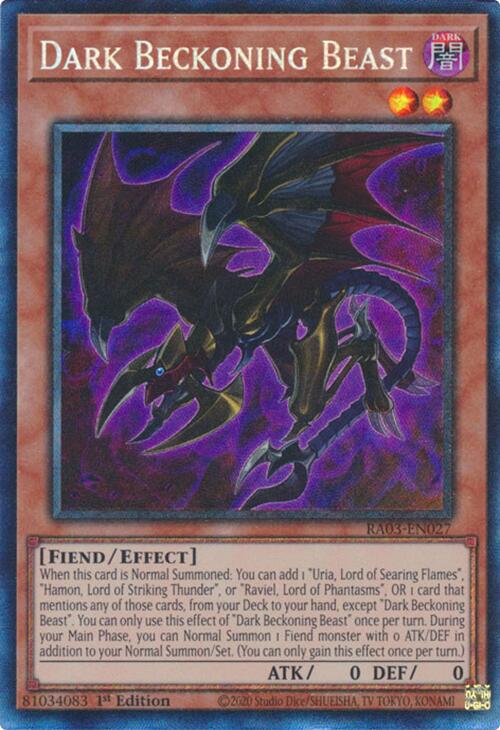 Dark Beckoning Beast (CR) [RA03-EN027] Prismatic Collector's Rare | Enigma On Main