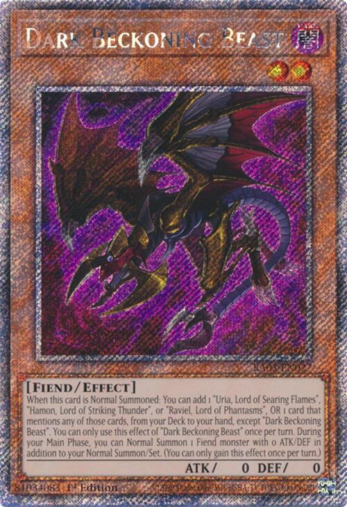 Dark Beckoning Beast (Platinum Secret Rare) [RA03-EN027] Platinum Secret Rare | Enigma On Main