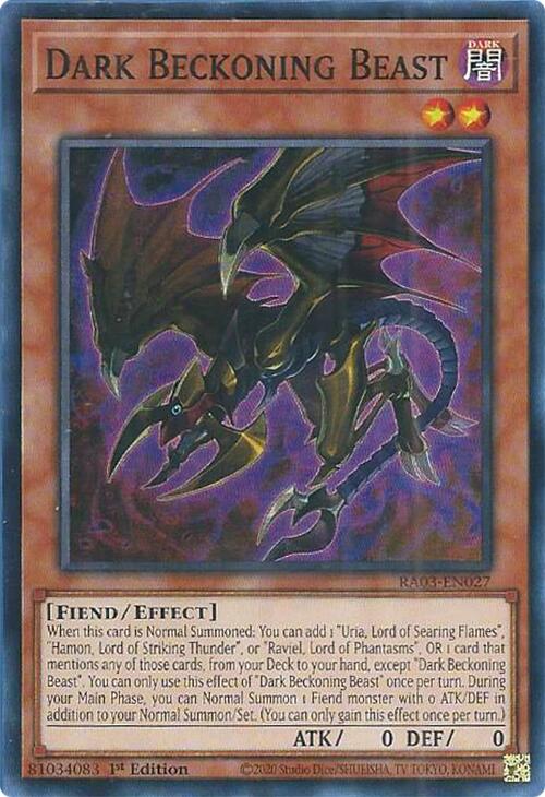 Dark Beckoning Beast [RA03-EN027] Super Rare | Enigma On Main