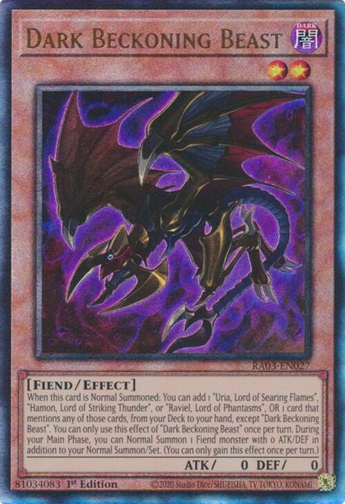 Dark Beckoning Beast (UTR) [RA03-EN027] Prismatic Ultimate Rare | Enigma On Main