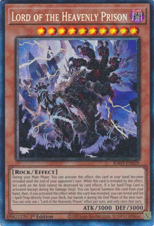 Lord of the Heavenly Prison (CR) [RA03-EN029] Prismatic Collector's Rare | Enigma On Main