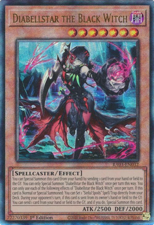 Diabellstar the Black Witch (UTR) [RA03-EN032] Prismatic Ultimate Rare | Enigma On Main