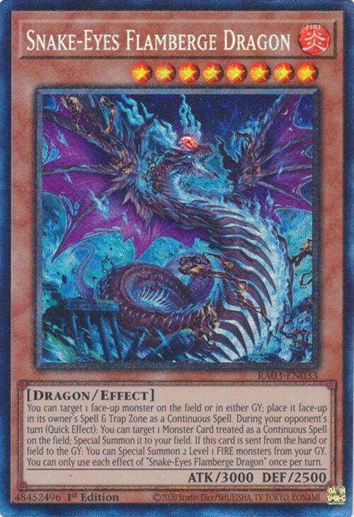 Snake-Eyes Flamberge Dragon (CR) [RA03-EN033] Prismatic Collector's Rare | Enigma On Main