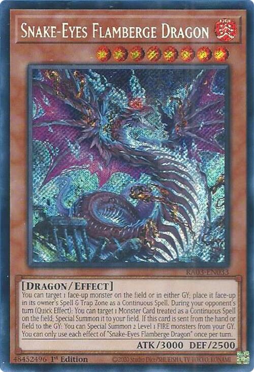 Snake-Eyes Flamberge Dragon (Secret Rare) [RA03-EN033] Secret Rare | Enigma On Main