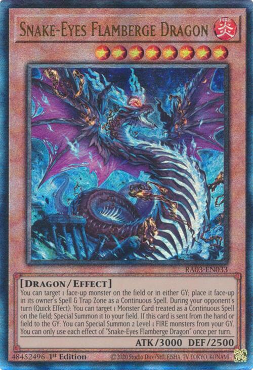 Snake-Eyes Flamberge Dragon (UTR) [RA03-EN033] Prismatic Ultimate Rare | Enigma On Main