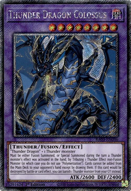 Thunder Dragon Colossus (Platinum Secret Rare) [RA03-EN036] Platinum Secret Rare | Enigma On Main