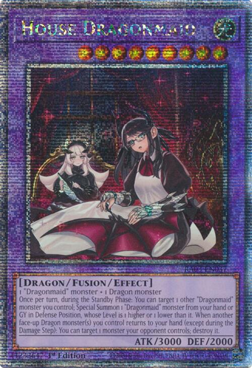 House Dragonmaid (Alternate Art) (Quarter Century Secret Rare) [RA03-EN037] Quarter Century Secret Rare | Enigma On Main