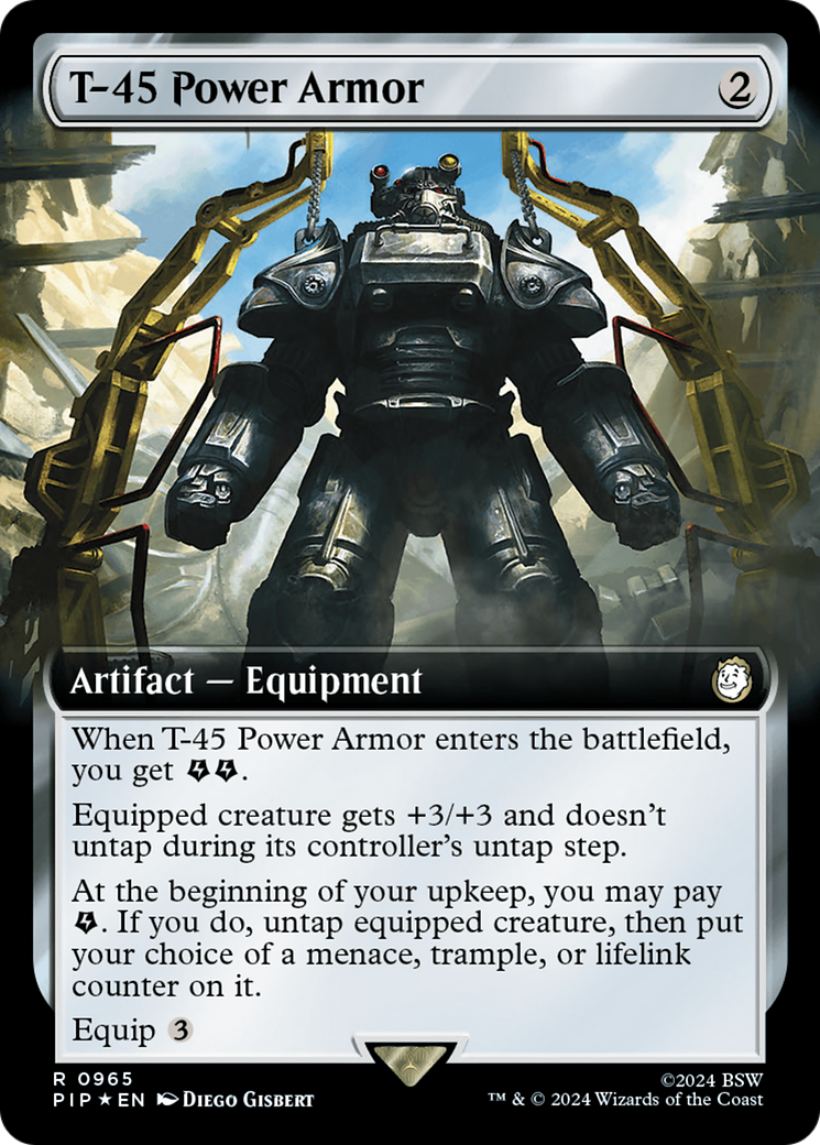 T-45 Power Armor (Extended Art) (Surge Foil) [Fallout] | Enigma On Main