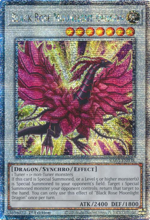 Black Rose Moonlight Dragon (Quarter Century Secret Rare) [RA03-EN038] Quarter Century Secret Rare | Enigma On Main