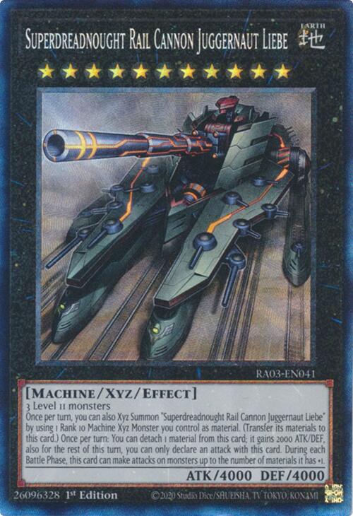 Superdreadnought Rail Cannon Juggernaut Liebe (CR) [RA03-EN041] Prismatic Collector's Rare | Enigma On Main