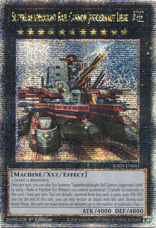 Superdreadnought Rail Cannon Juggernaut Liebe (Alternate Art) (Quarter Century Secret Rare) [RA03-EN041] Quarter Century Secret Rare | Enigma On Main