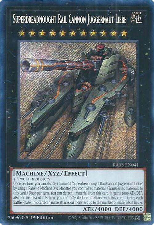 Superdreadnought Rail Cannon Juggernaut Liebe (Secret Rare) [RA03-EN041] Secret Rare | Enigma On Main