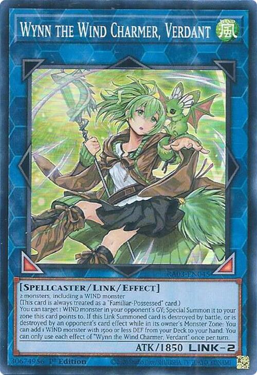 Wynn the Wind Charmer, Verdant [RA03-EN045] Super Rare | Enigma On Main