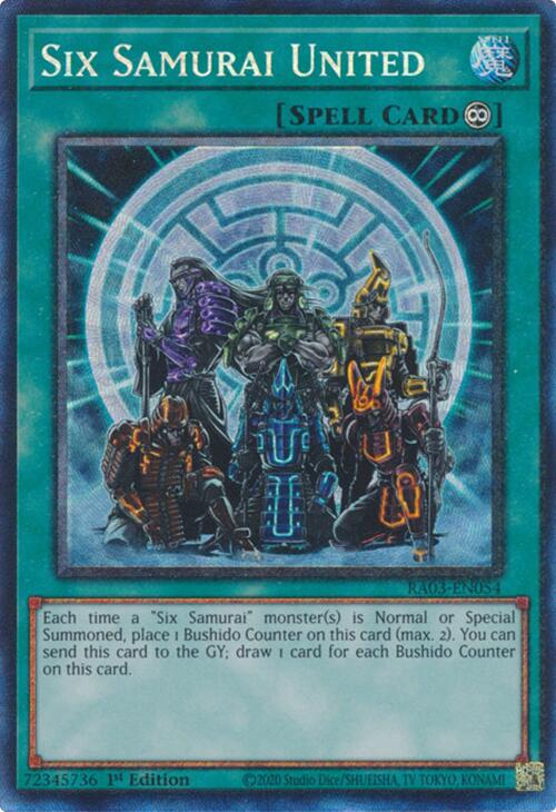 Six Samurai United (CR) [RA03-EN054] Prismatic Collector's Rare | Enigma On Main