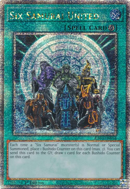 Six Samurai United (Quarter Century Secret Rare) [RA03-EN054] Quarter Century Secret Rare | Enigma On Main