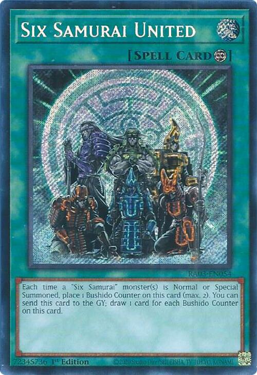 Six Samurai United (Secret Rare) [RA03-EN054] Secret Rare | Enigma On Main