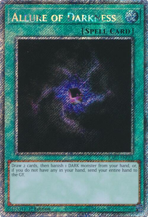 Allure of Darkness (Platinum Secret Rare) [RA03-EN055] Platinum Secret Rare | Enigma On Main