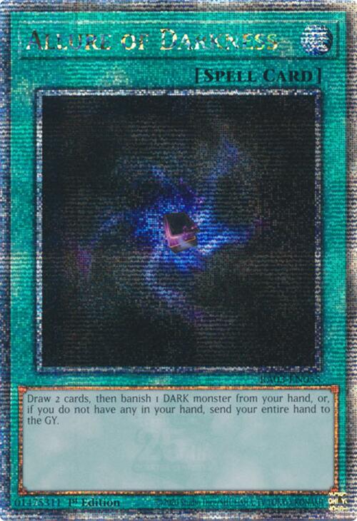 Allure of Darkness (Quarter Century Secret Rare) [RA03-EN055] Quarter Century Secret Rare | Enigma On Main