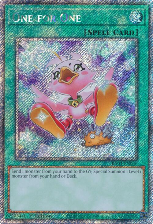 One for One (Alternate Art) (Platinum Secret Rare) [RA03-EN056] Platinum Secret Rare | Enigma On Main