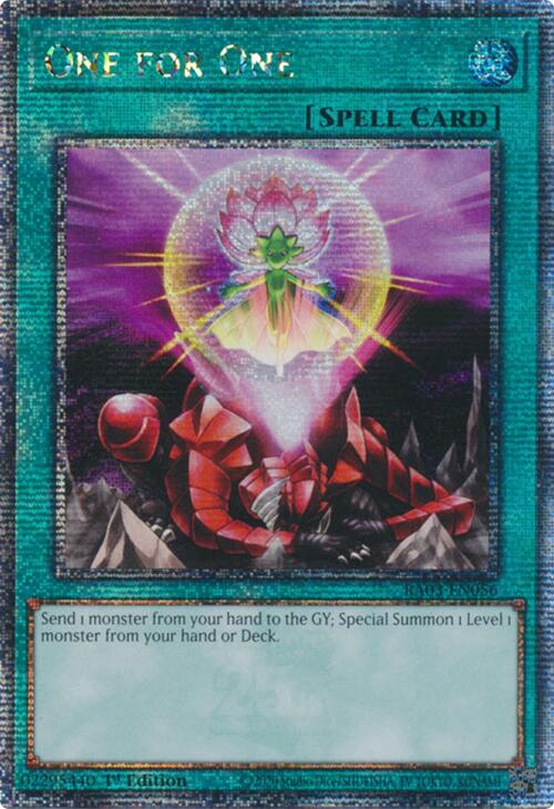 One for One (Quarter Century Secret Rare) [RA03-EN056] Quarter Century Secret Rare | Enigma On Main