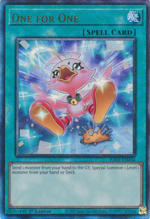 One for One (Alternate Art) (UTR) [RA03-EN056] Prismatic Ultimate Rare | Enigma On Main