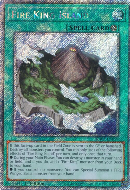 Fire King Island (Platinum Secret Rare) [RA03-EN059] Platinum Secret Rare | Enigma On Main