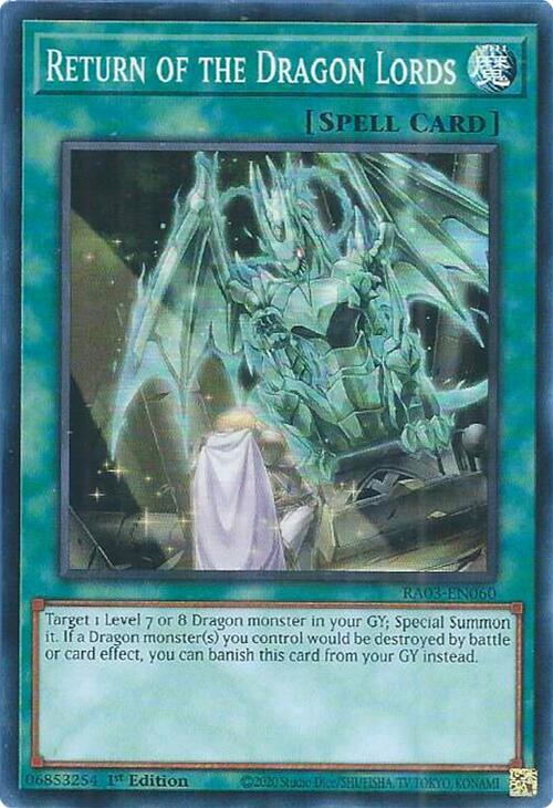 Return of the Dragon Lords [RA03-EN060] Super Rare | Enigma On Main