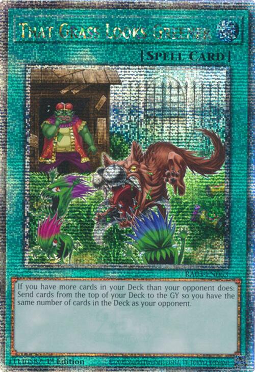 That Grass Looks Greener (Quarter Century Secret Rare) [RA03-EN063] Quarter Century Secret Rare | Enigma On Main